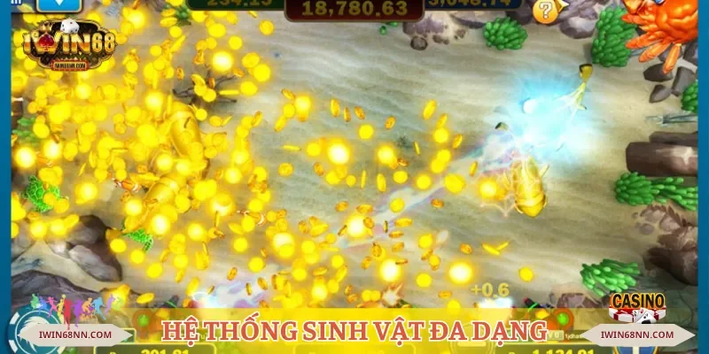 Jackpot bắn cá có hệ thống sinh vật đa dạng