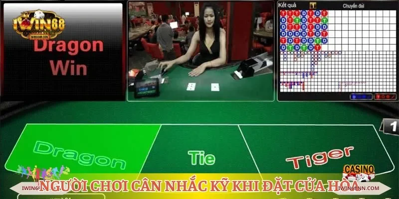 Người chơi cân nhắc kỹ khi đặt cửa Hòa